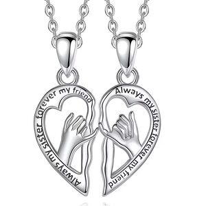 NEW Silver Sister Friendship Necklace